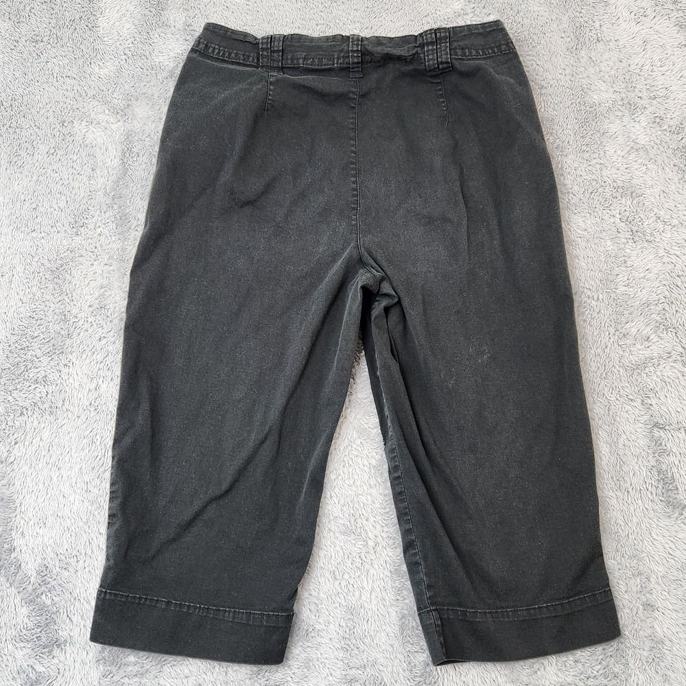 White Stag Capris Women 6 Black Soot Stretch Cropped Pants WS513240 Cotton Blend - Picture 2 of 11
